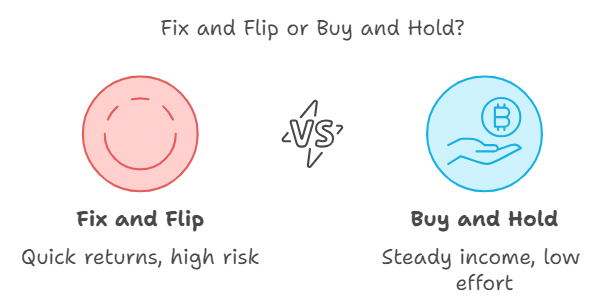 comparison of fix - flip and buy - hold